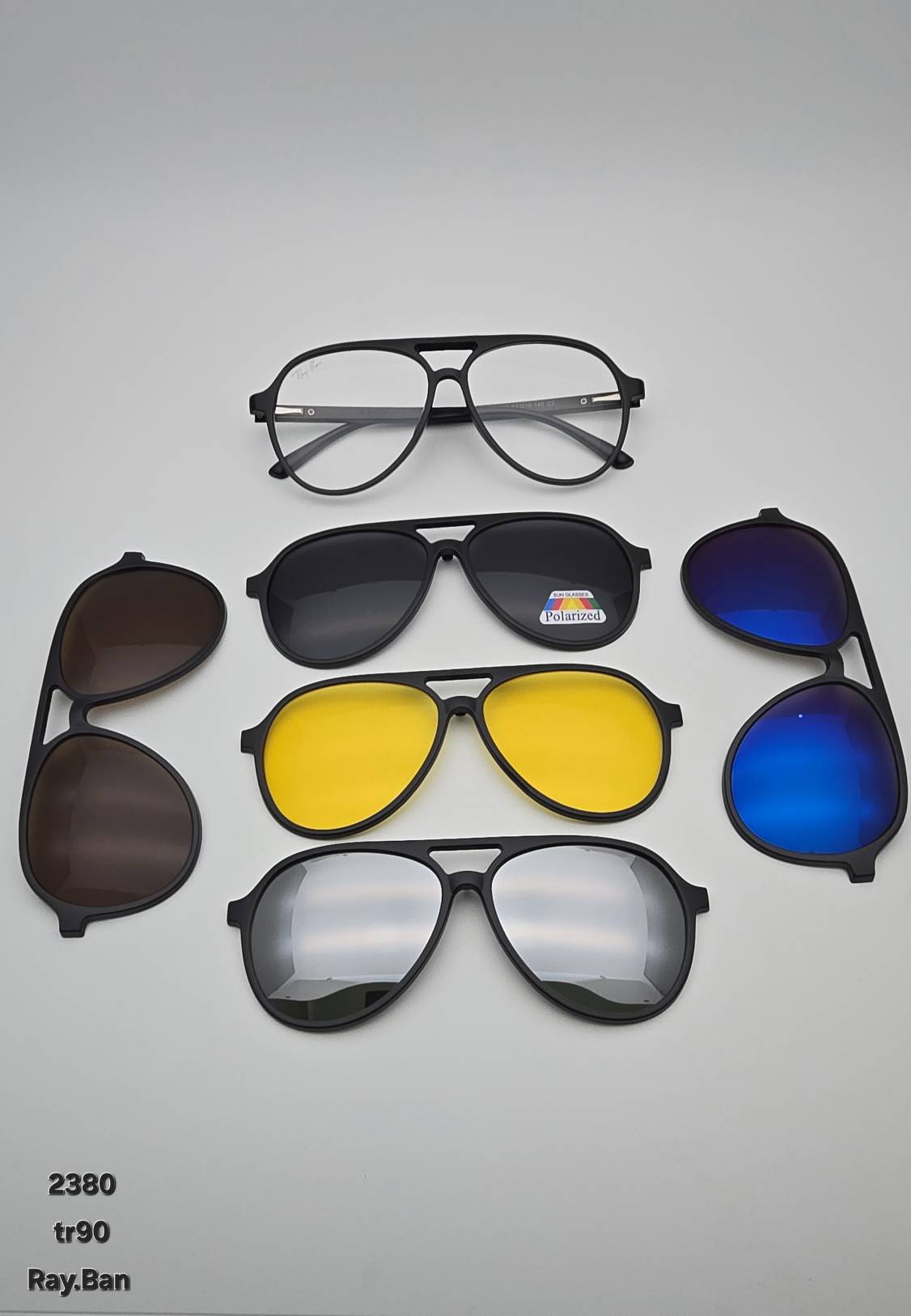 عینک طبی ۵ کاوردار (TR90) کد ۲۳۸۰ Ray Ban