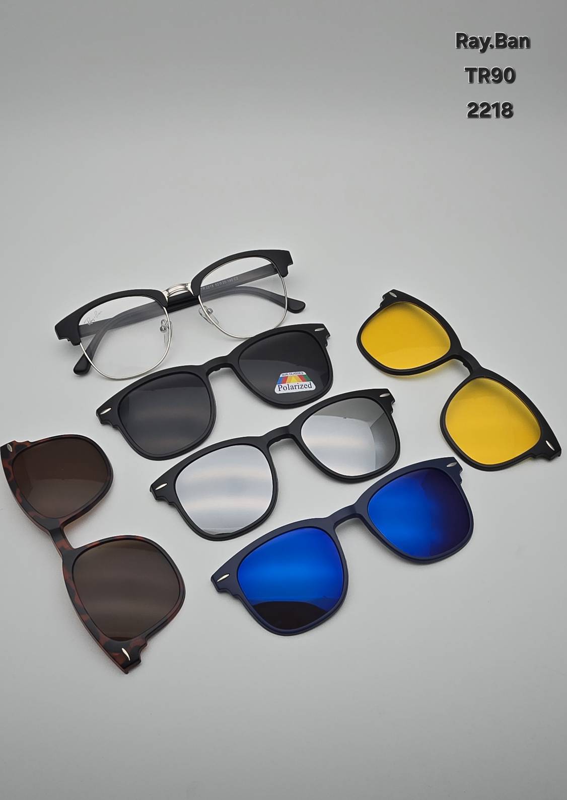 عینک طبی ۵ کاوردار (TR90) کد ۲۲۱۸ Ray Ban