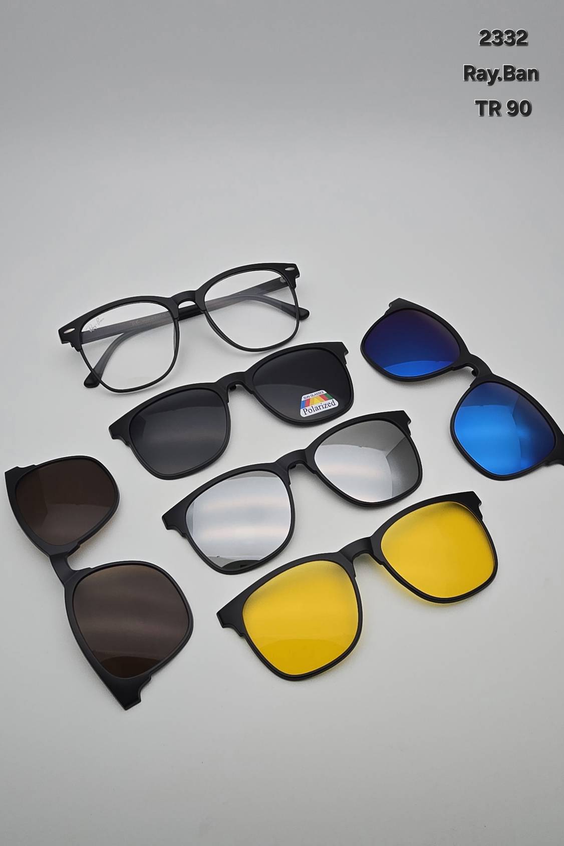 عینک طبی ریبن ۵ کاوردار (TR90) کد ۲۳۳۲ Ray Ban