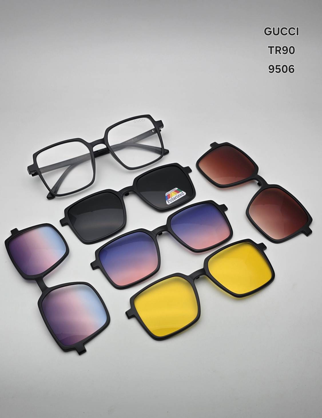 عینک طبی ۵ کاوردار (TR90) کد ۹۵۰۶ Gucci