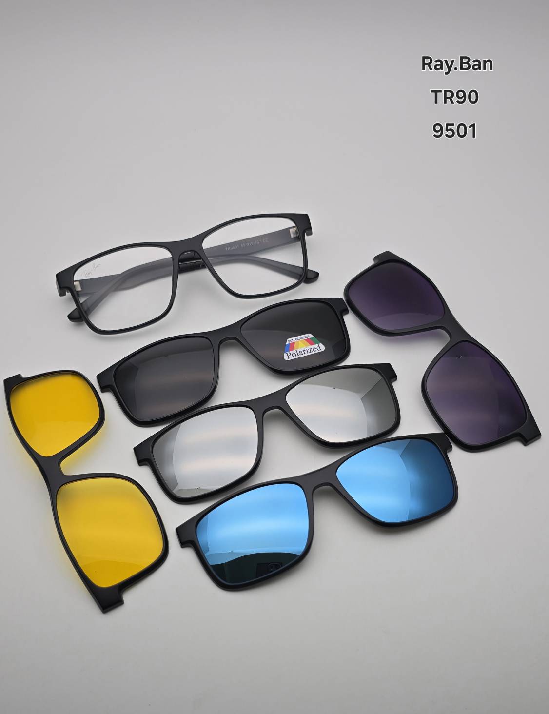 عینک طبی ریبن ۵ کاوردار (TR90) کد ۹۵۰۱ Ray Ban