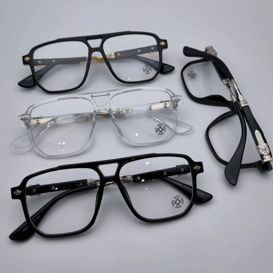عینک کروم هارتز مشکی دو پل کد10662 Chrome Hearts